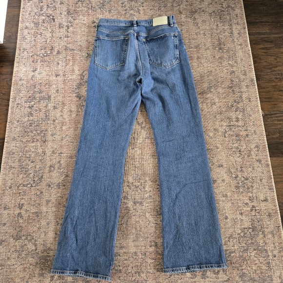 Rag & Bone Peyton High-Rise Full Length Bootcut Wide Jean Allie Wash Blue Denim - Picture 6 of 7
